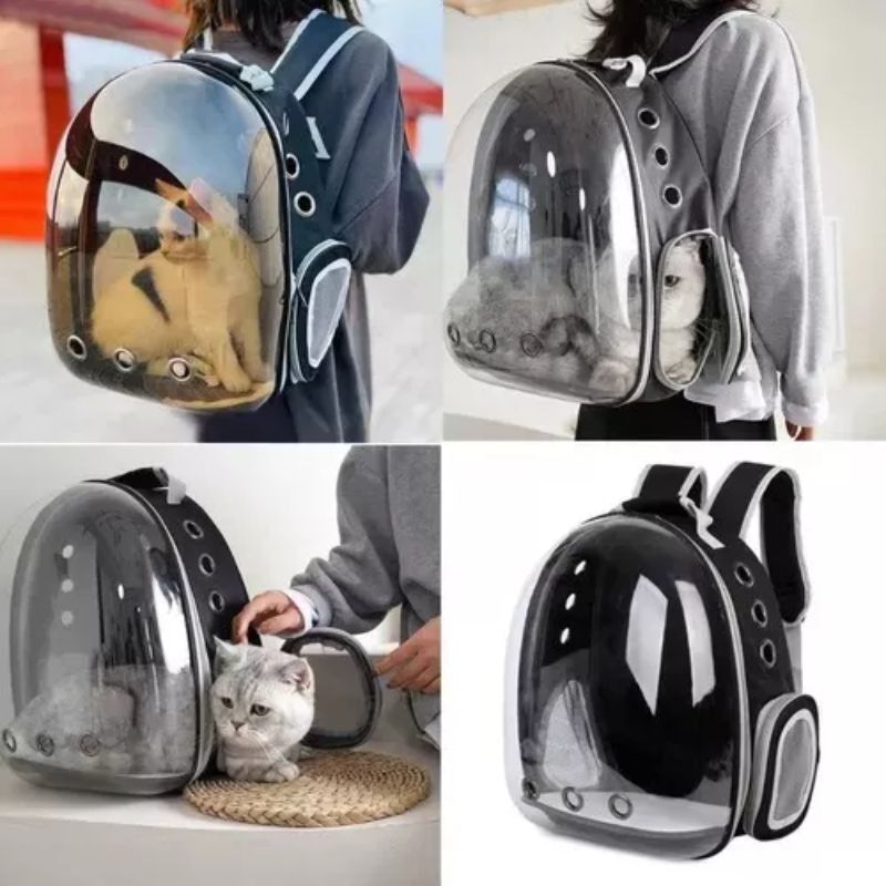 Mochila Pet Transporte Cães Gato Visão Panorâmica