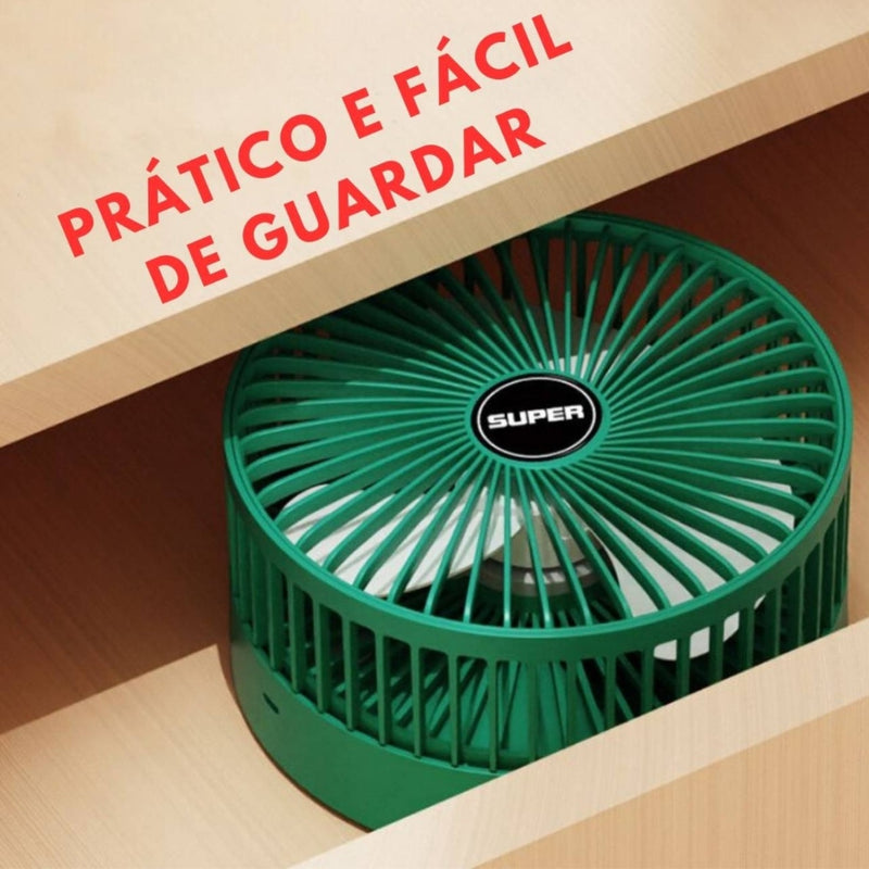 Mini Ventilador Dobrável Com Apoio de Celular