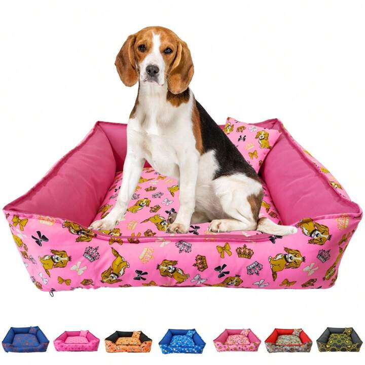 Cama Pet Cachorro Gato Quadrada Estampada varias cores